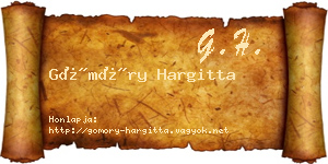 Gömöry Hargitta névjegykártya